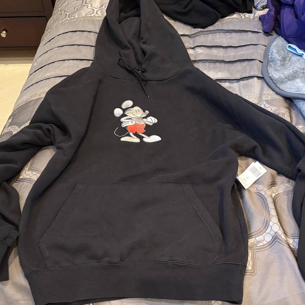 Disney Black Mickey Mouse Hoodie adult small brand new from Walt Disney world